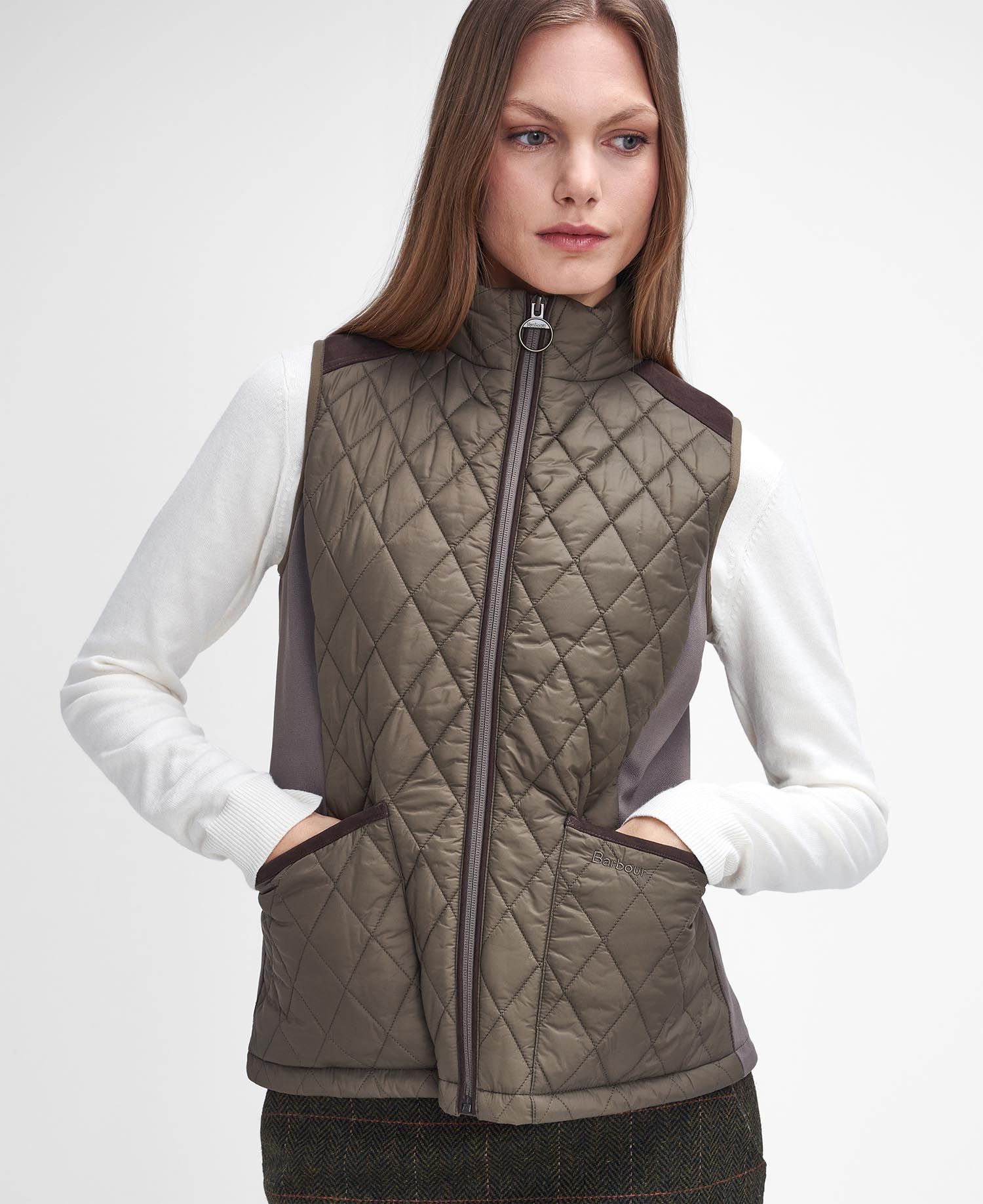 Ladies Barbour Highfield Gilet - Olive