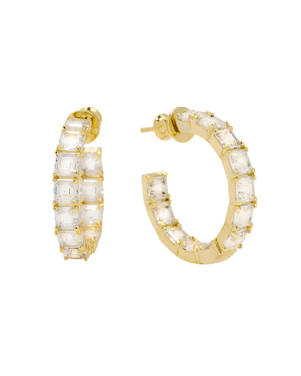 Lil' Queens 1" Hoops  Gold-White or Silver White