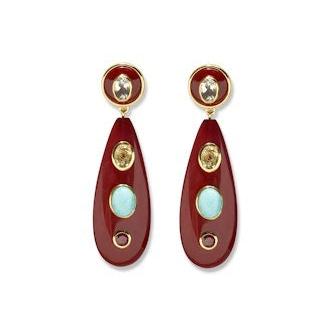 Lizzie Fortunato Torre Earrings in Chestnut