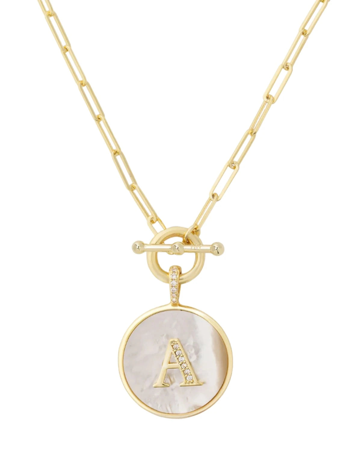 Love Letters Medallion Necklace - Multiple Letters