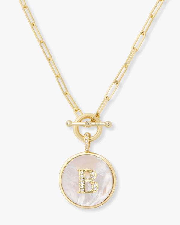 Love Letters Medallion Necklace - Multiple Letters