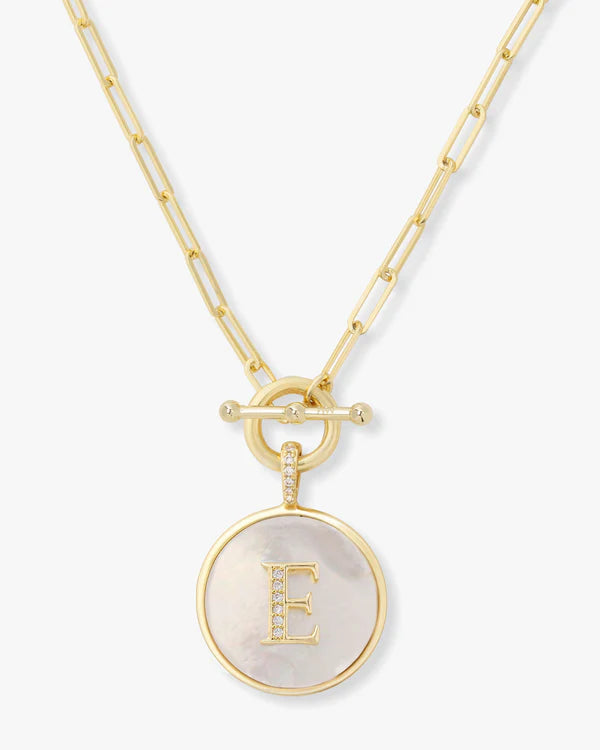 Love Letters Medallion Necklace - Multiple Letters