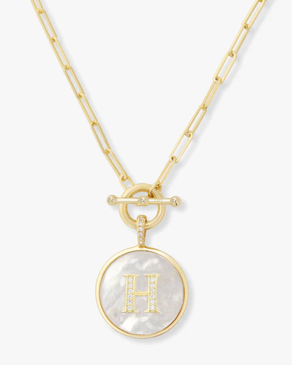 Love Letters Medallion Necklace - Multiple Letters