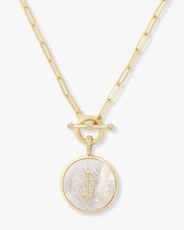 Love Letters Medallion Necklace - Multiple Letters