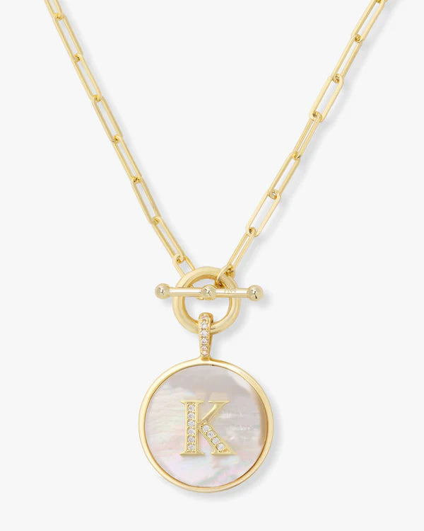 Love Letters Medallion Necklace - Multiple Letters