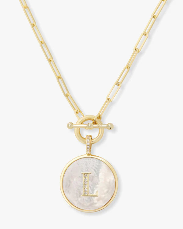 Love Letters Medallion Necklace - Multiple Letters