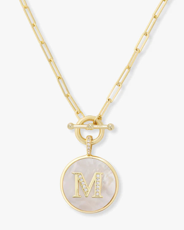 Love Letters Medallion Necklace - Multiple Letters