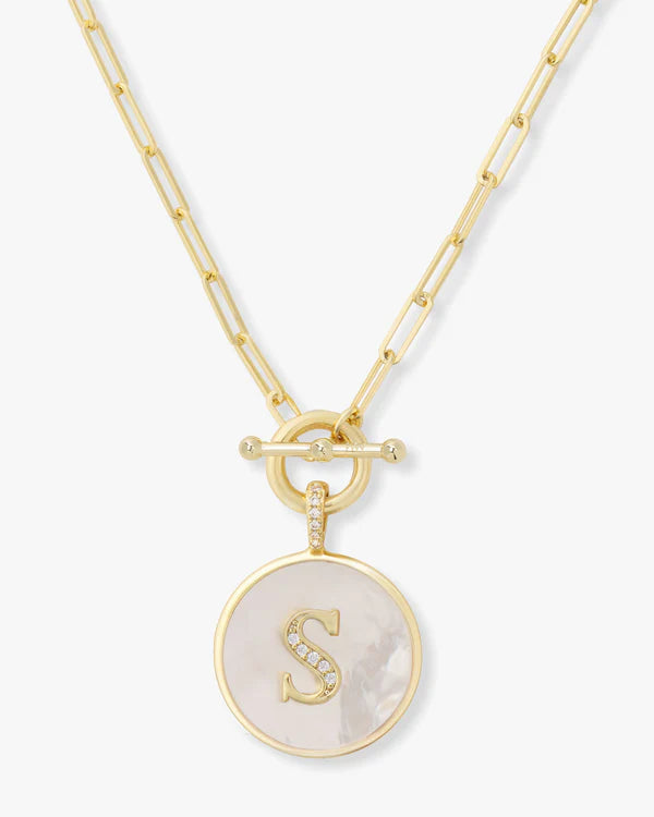 Love Letters Medallion Necklace - Multiple Letters