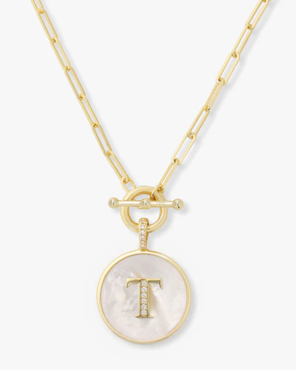 Love Letters Medallion Necklace - Multiple Letters