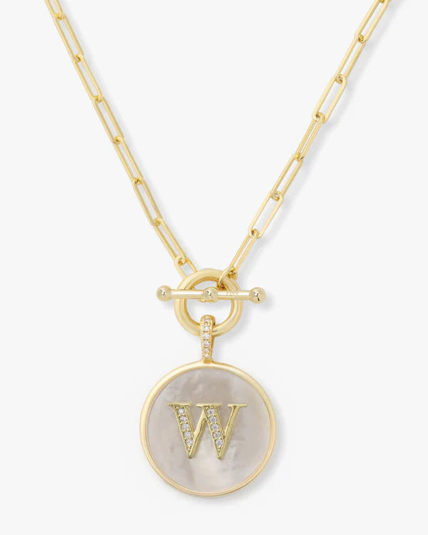 Love Letters Medallion Necklace - Multiple Letters