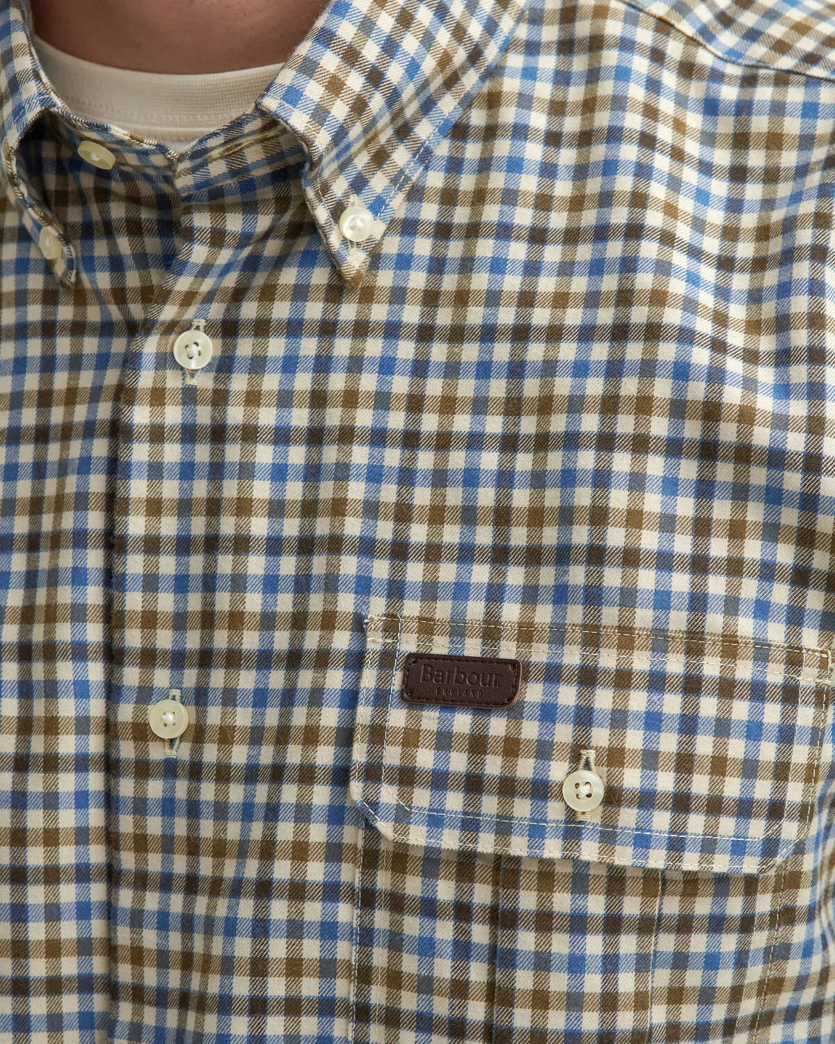 Barbour Men's Regular Weave Checked Shirt - Blue