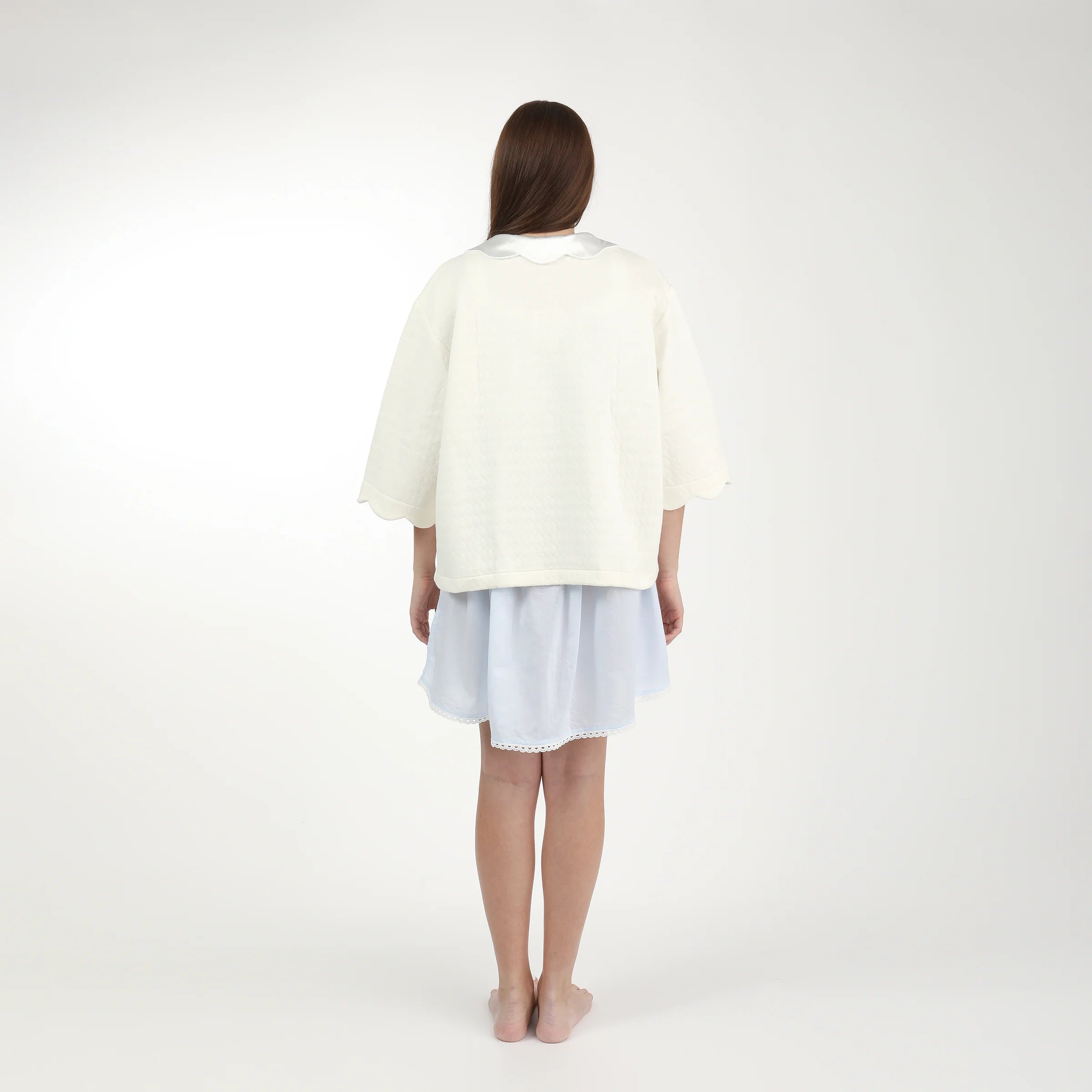 Lenora Vivian Bedjacket - White