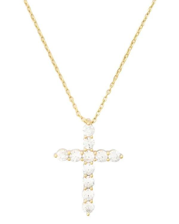 She Fancy Small Cross Pendant - Gold or Silver