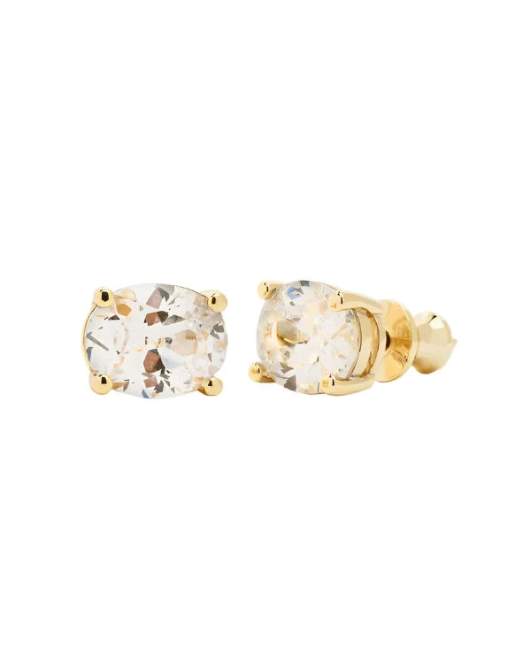 Hello Gorgeous Stud Earrings - Gold/White