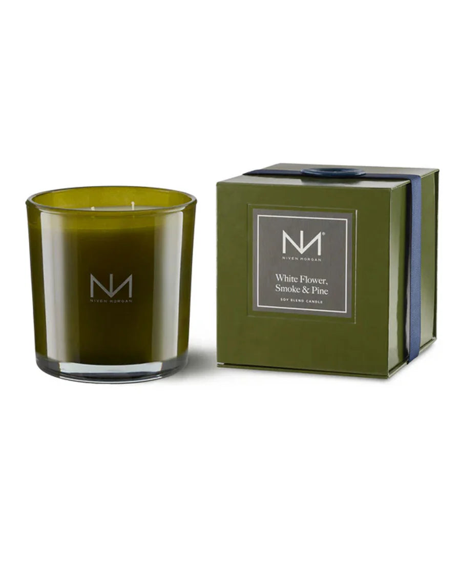 Niven Morgan White Flower, Smoke & Pine Candle