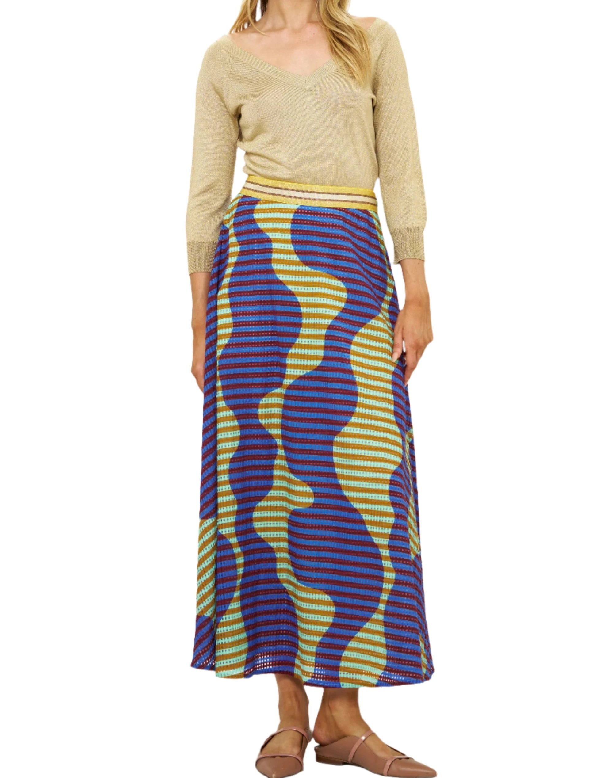 Oliphant Swing Skirt - Haring Blue