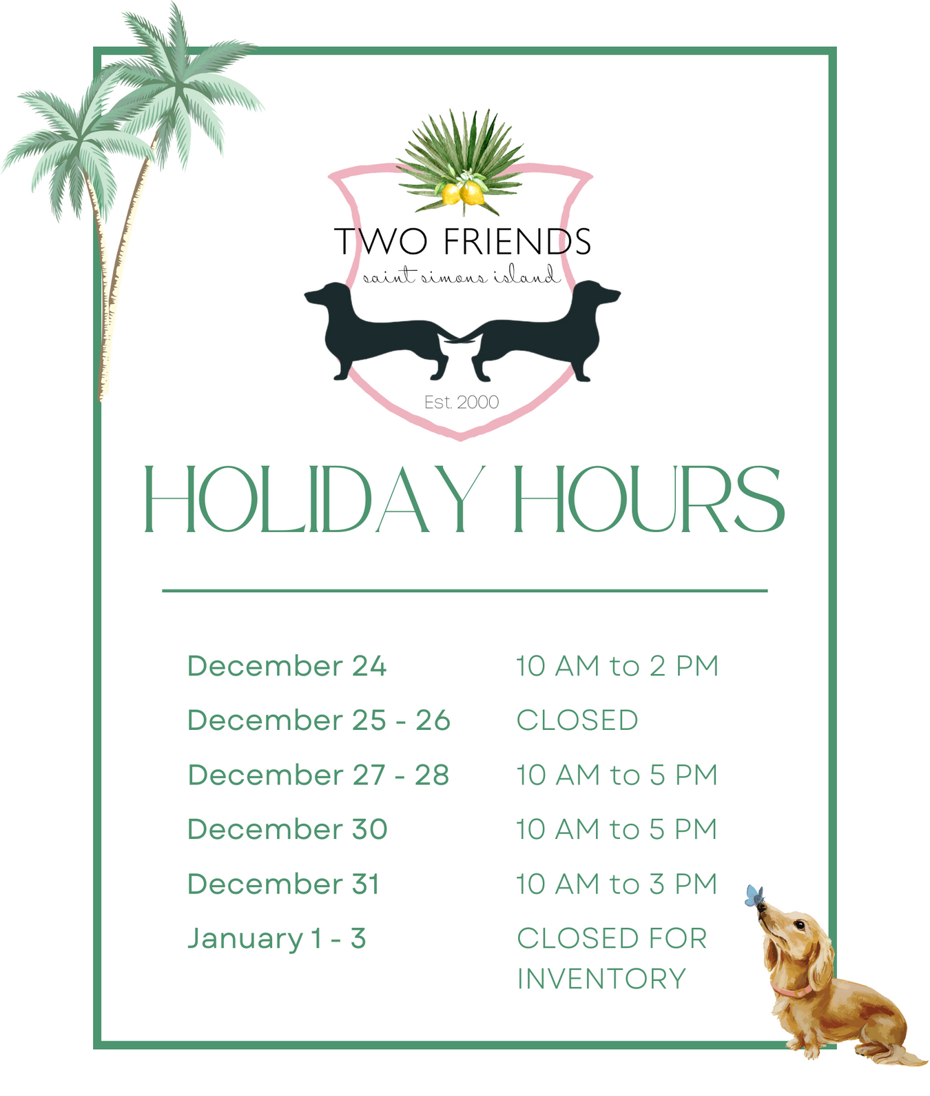 holiday hours