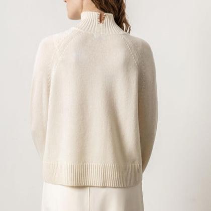 Lilla P Full Sleeve Turtleneck Sweater - Ivory