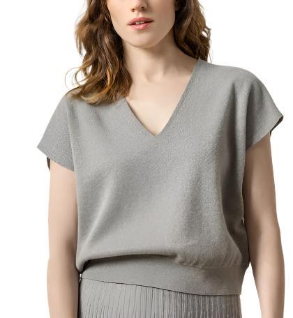 Lilla P Metallic Sweater - Heather Grey Sparkle