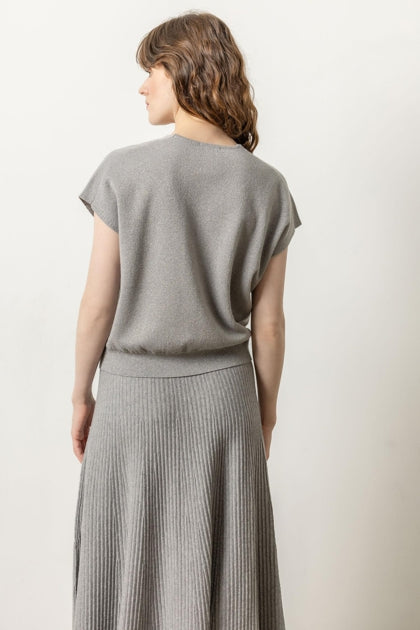 Lilla P Metallic Sweater - Heather Grey Sparkle