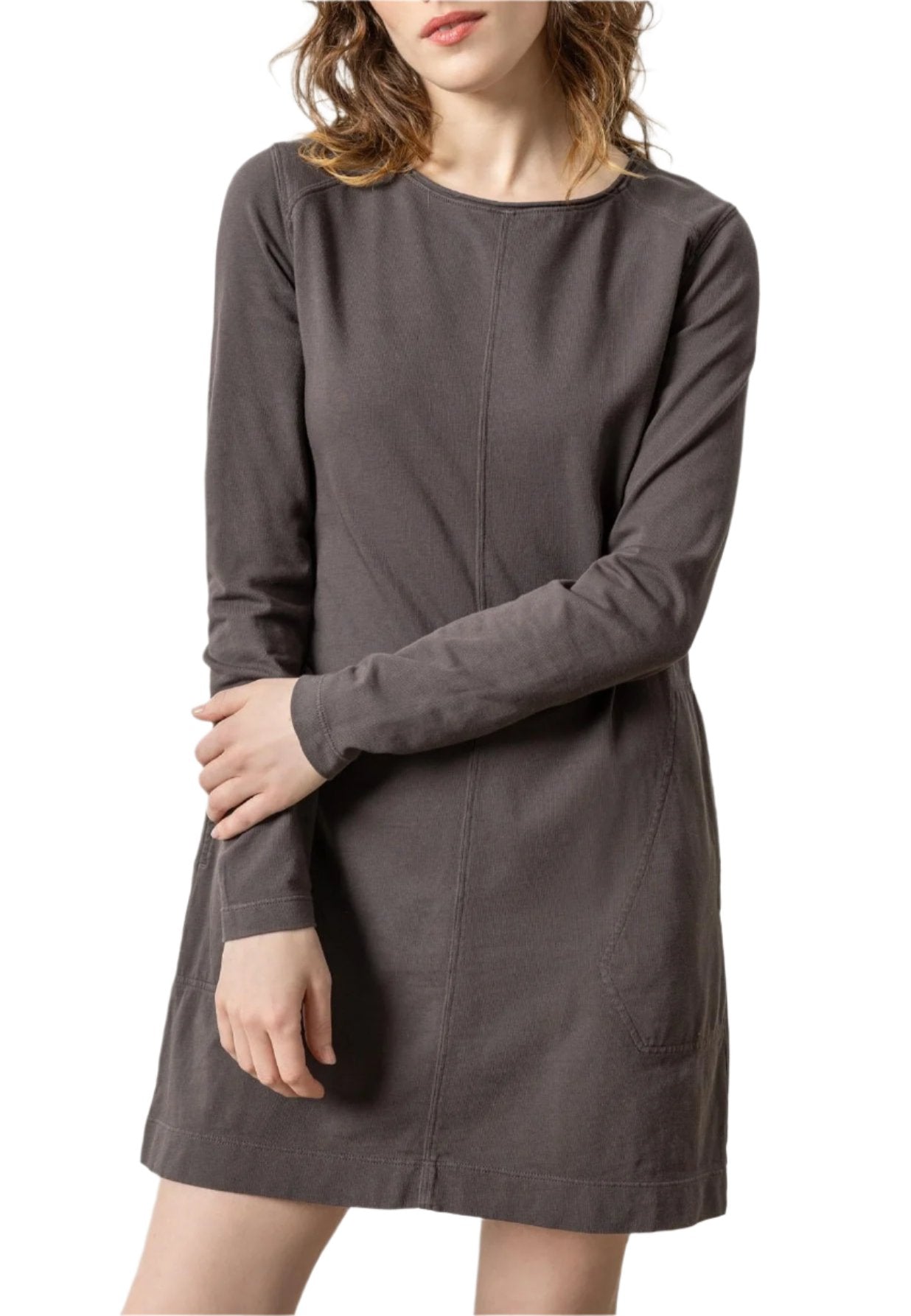 Lilla P Front Seam Crewneck Dress - Iron