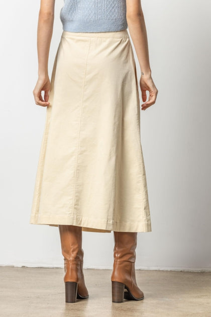 Lilla P Corduroy Wrap Skirt - Winter White