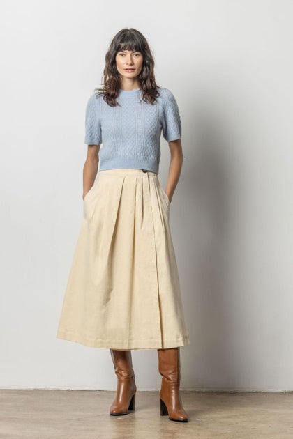 Lilla P Corduroy Wrap Skirt - Winter White