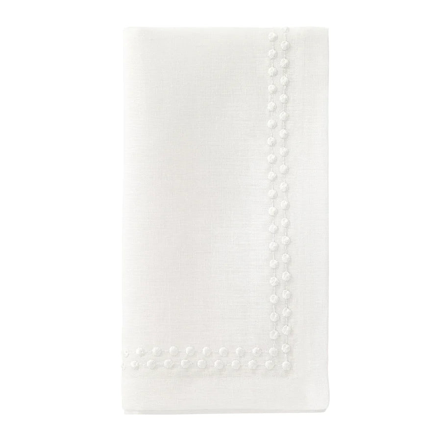 Pearls White 21" Napkin Set of 4