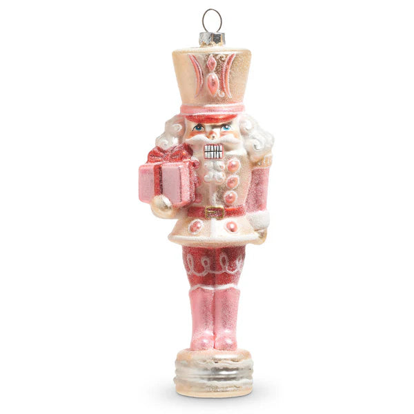 Glittered Nutcracker Ornament 8" - (two variants)