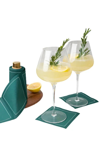 Teal Cocktail Napkin Roll