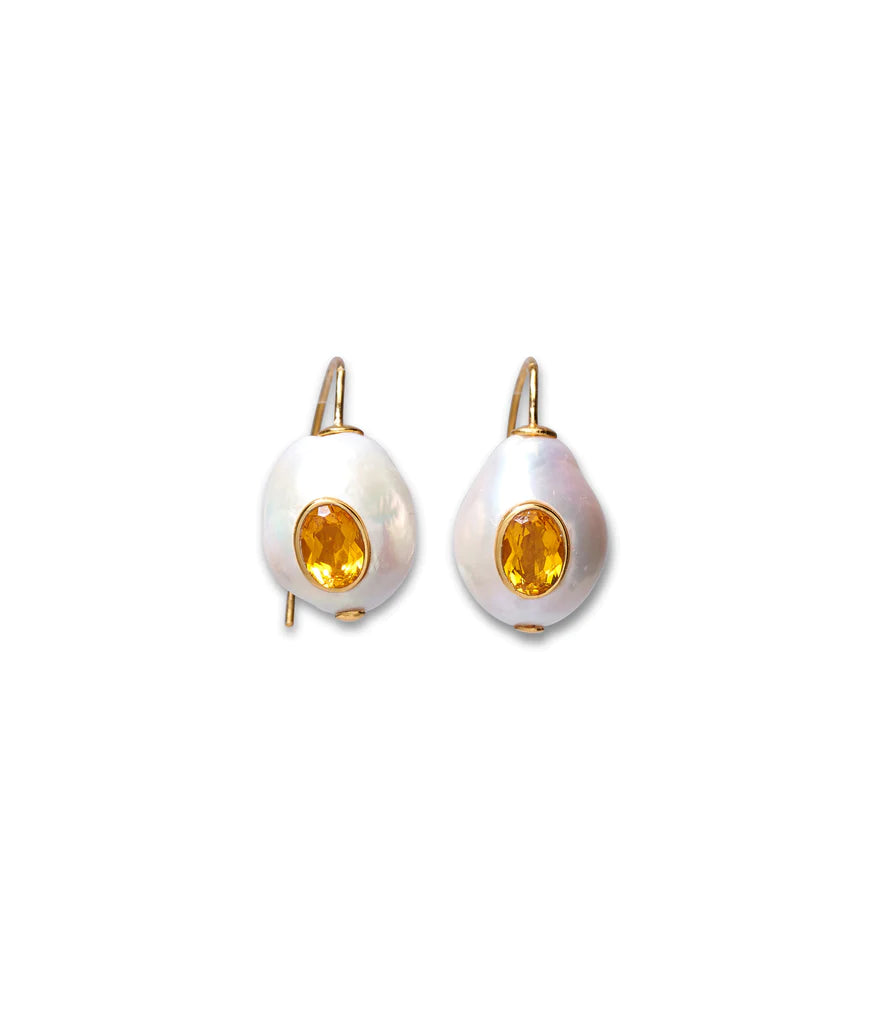 Lizzie Fortunato Pablo Earrings in Citrine