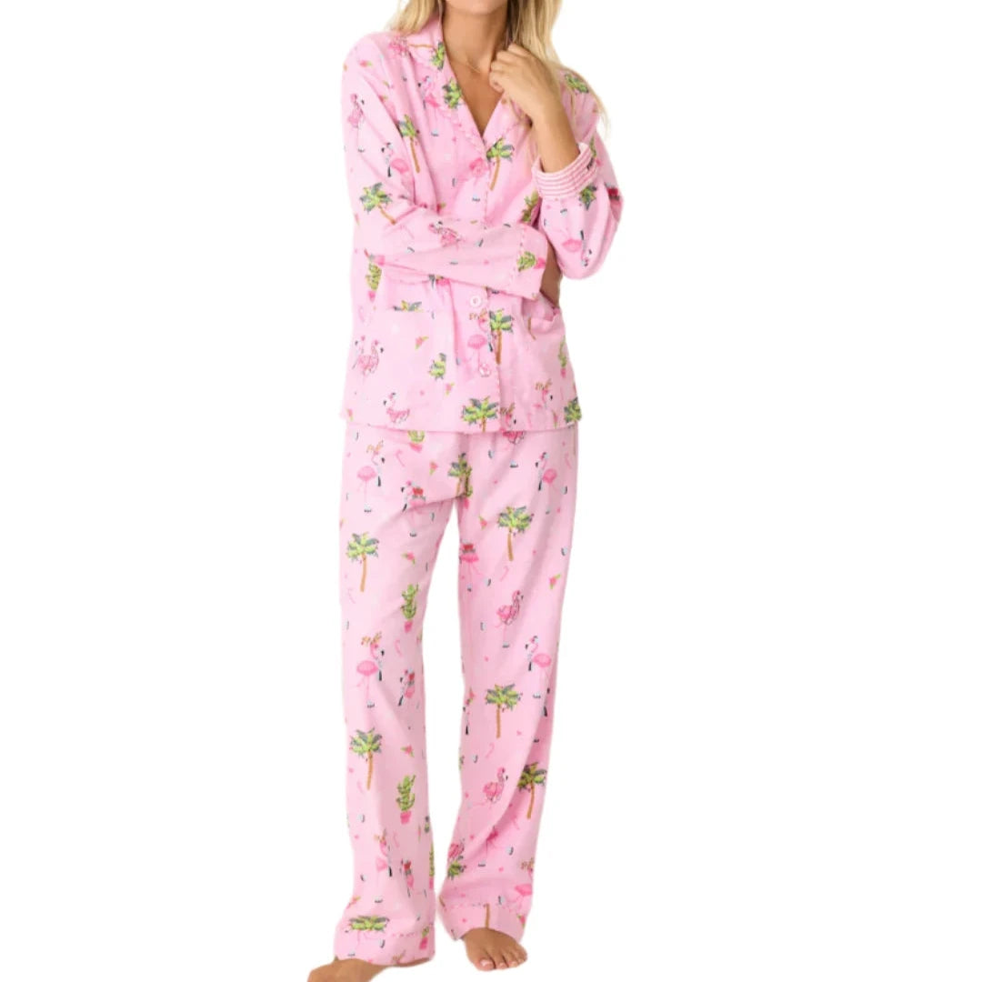 PJ Salvage Pink Violet Flannel PJ's