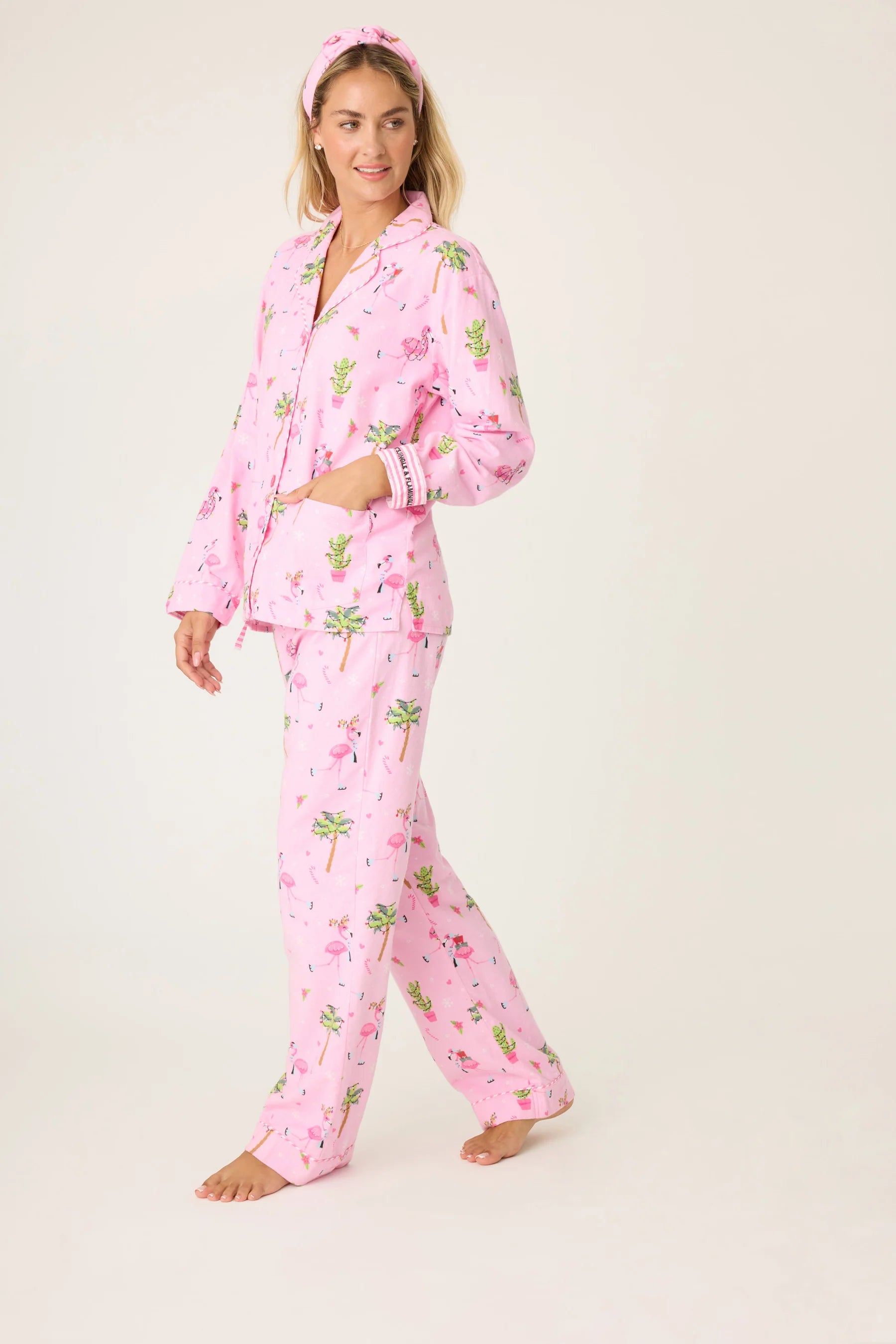 PJ Salvage Pink Violet Flannel PJ's