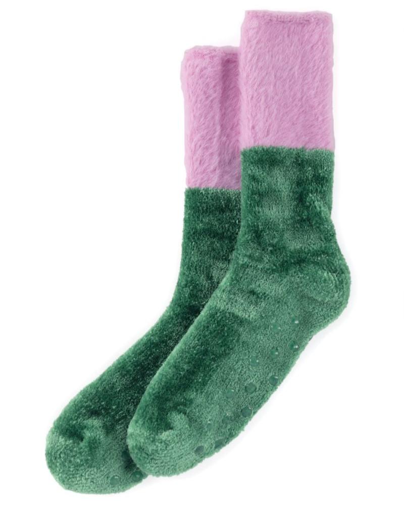 Pink & Green Cozy Socks