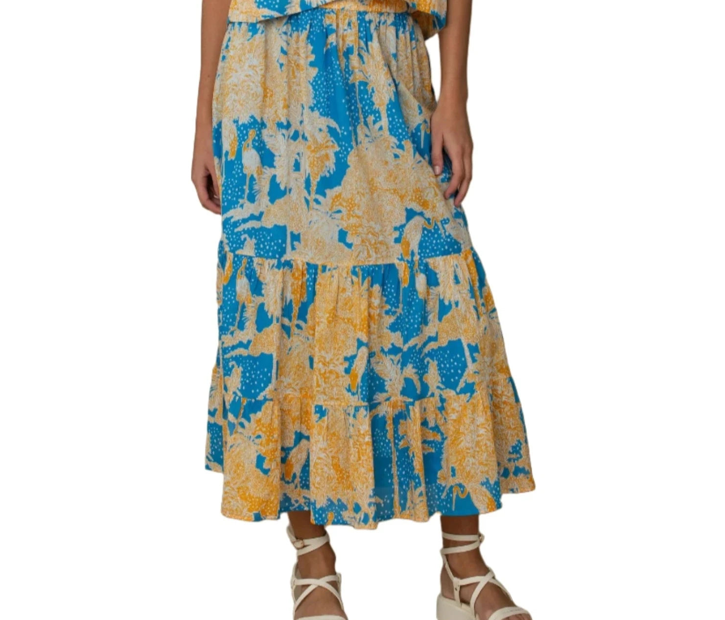 Elizabeth James Surrey Skirt - Tropical Toile