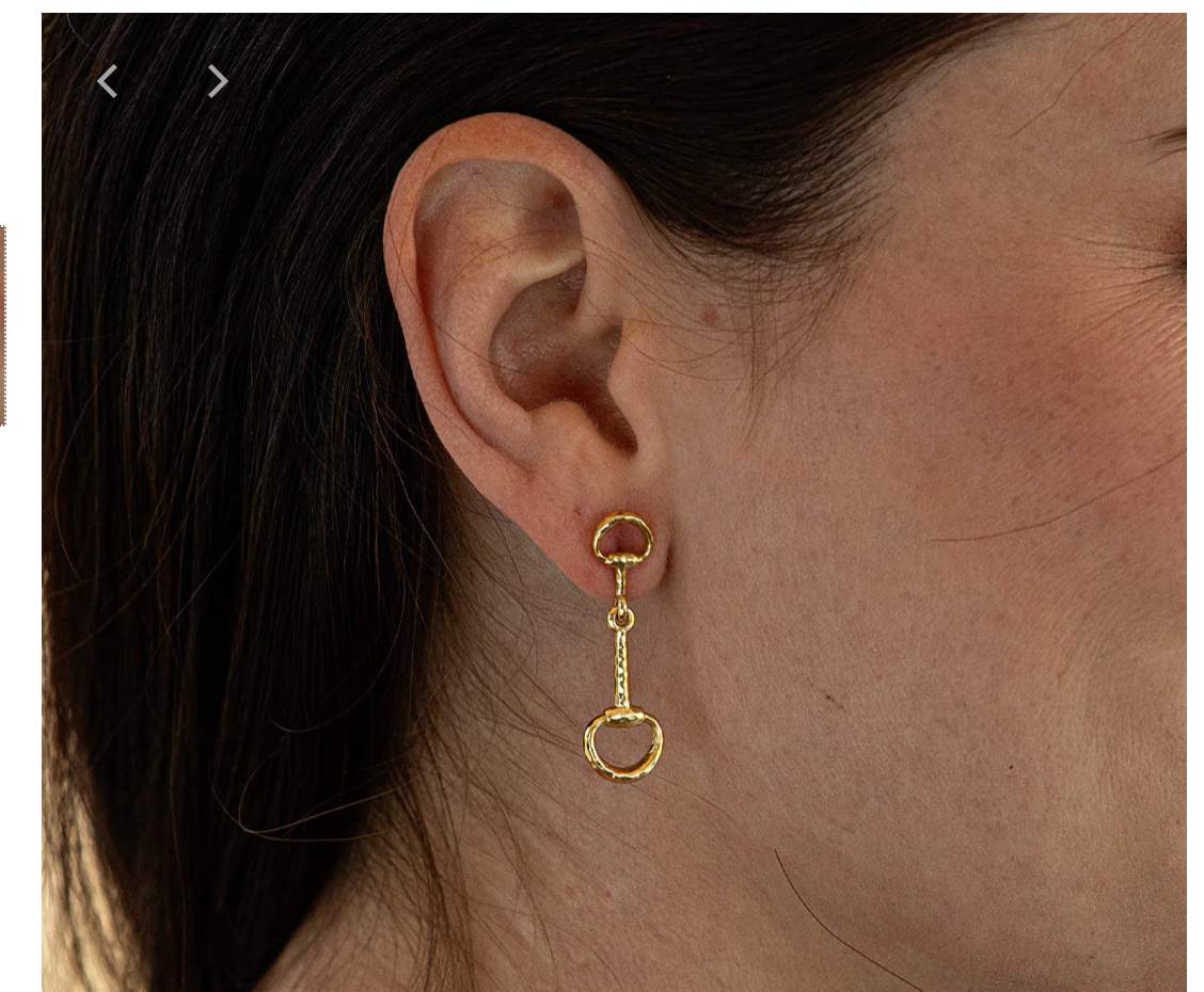 Capucine De Wulf Equstrian Snaffle Bit Earrings - Gold