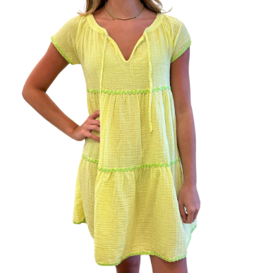 Stark X Giselle Dress - Sunshine/Lime