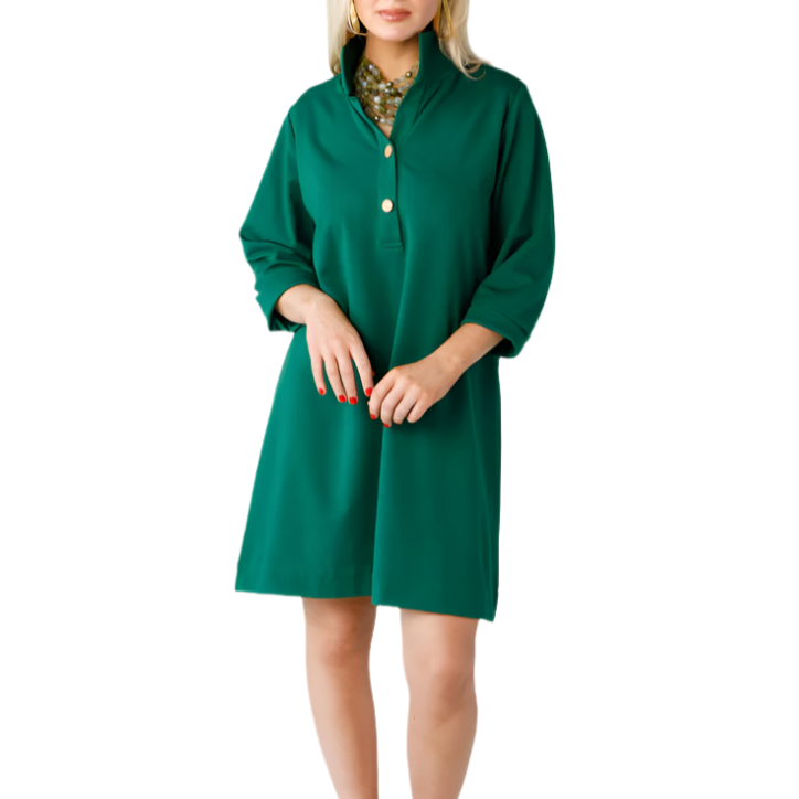 Holly Shae Arden Dress - Green Ponte