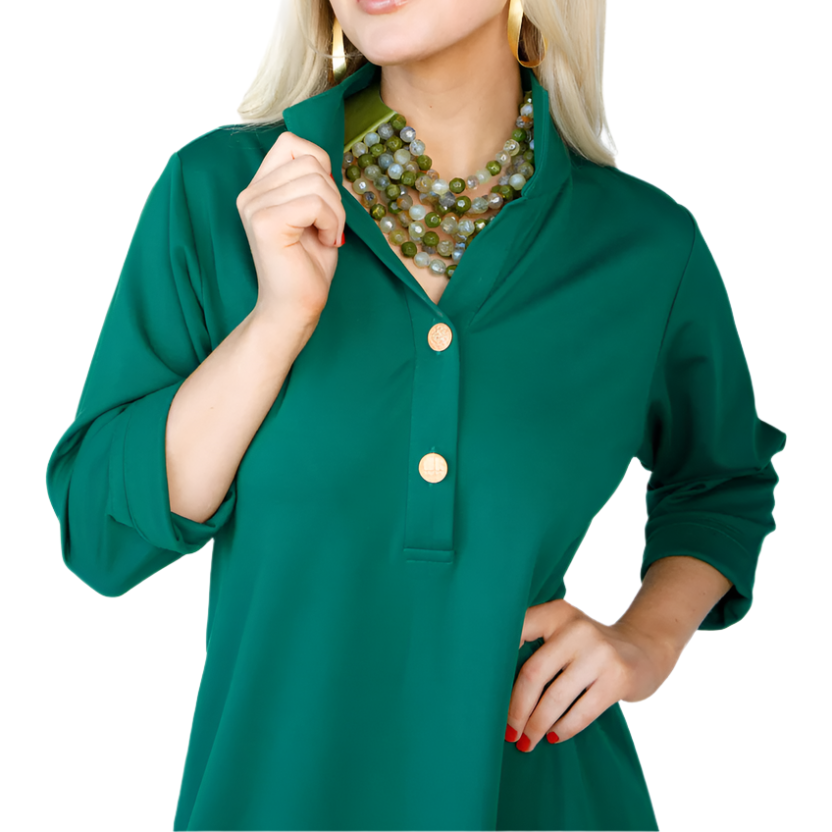 Holly Shae Arden Dress - Green Ponte