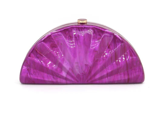 Acrylic Shell Clutch - (four colors)