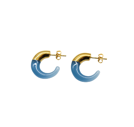 Gold Polished Acrylic Earrings - (four colors)