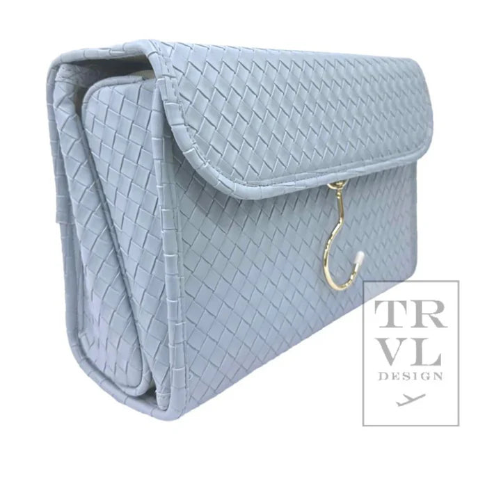 Luxe Hanging Toiletry Bag - Woven Bleu