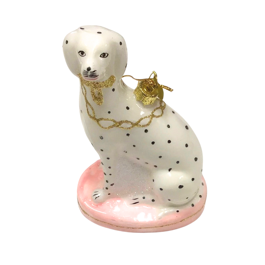 Regal Dalmatian Ornament - Pink