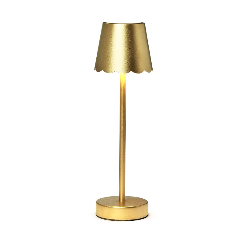 LED Table Lamp with Scallopped Edge Shade