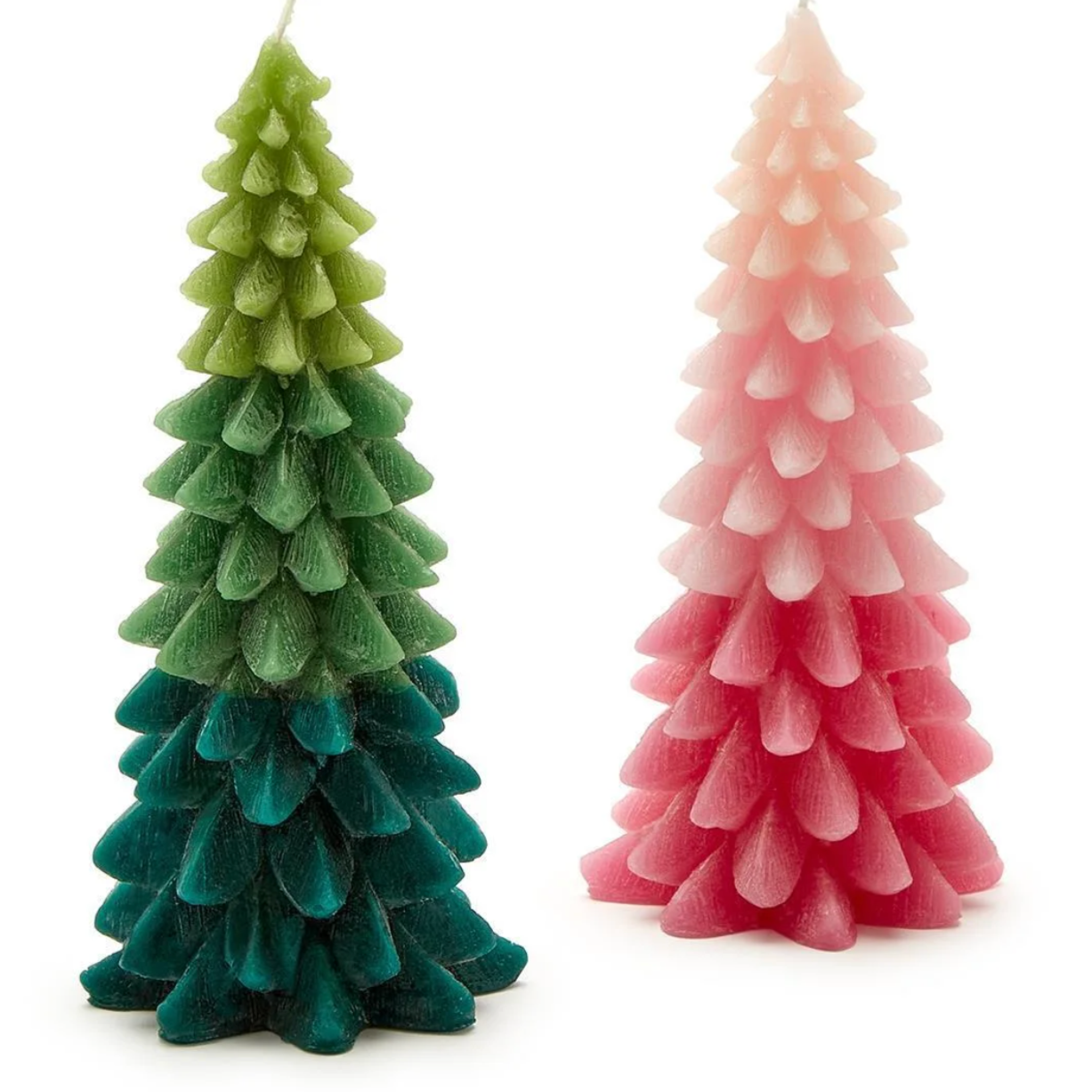 Ombre Christmas Tree Candle