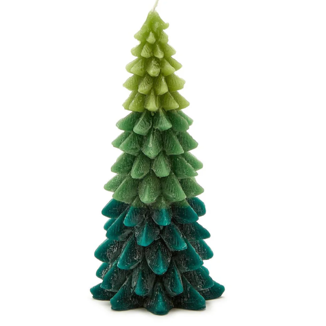 Ombre Christmas Tree Candle