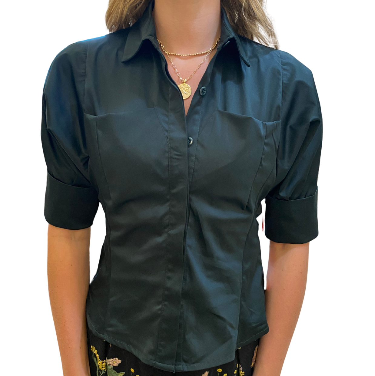 Eva Franco Sibela Top - Dark Green