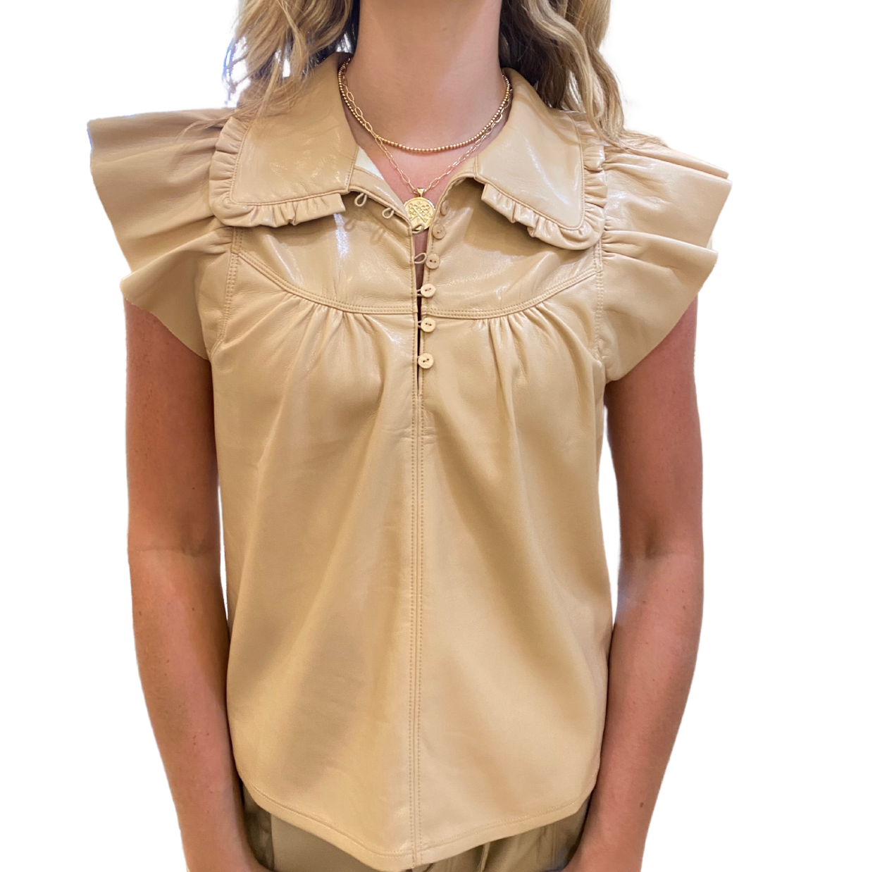 Melissa Nepton Buster Frilled Collar Shirt