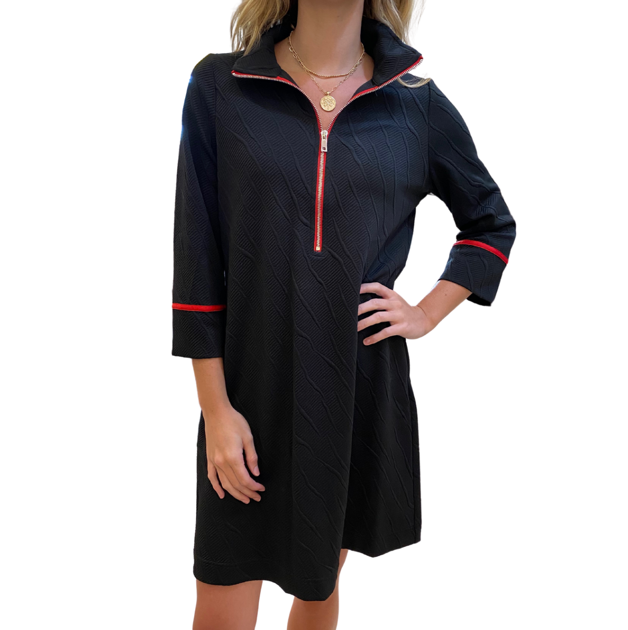 Lior Dulce Dress - Black/Red