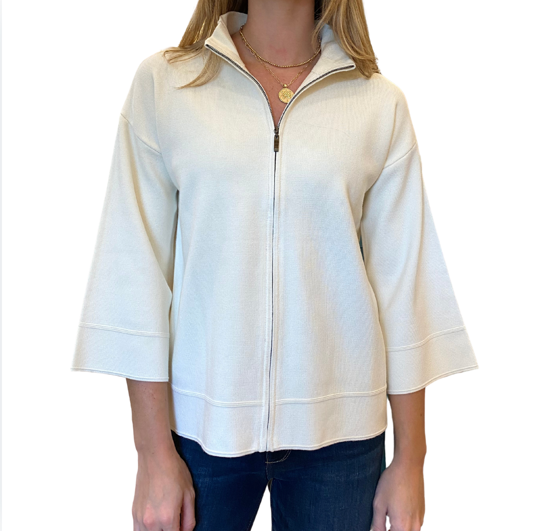 Zip Front Ivory Jacket